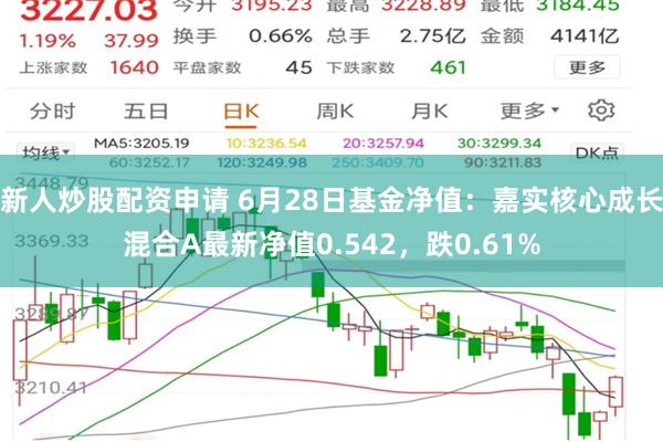 新人炒股配资申请 6月28日基金净值：嘉实核心成长混合A最新净值0.542，跌0.61%